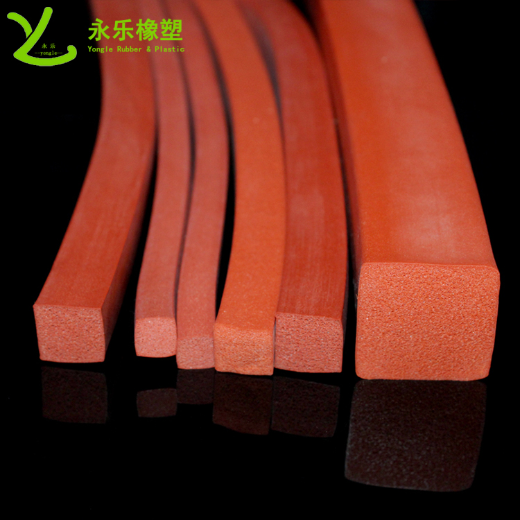 擠出硅膠密封條，耐高溫發(fā)泡硅膠條，阻燃硅膠發(fā)泡條