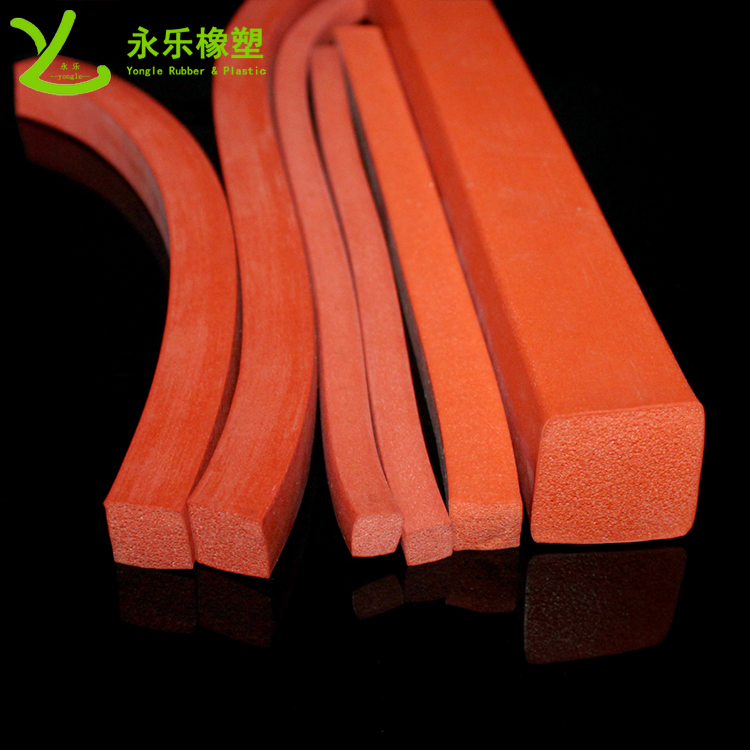 擠出硅膠密封條，耐高溫發(fā)泡硅膠條，阻燃硅膠發(fā)泡條